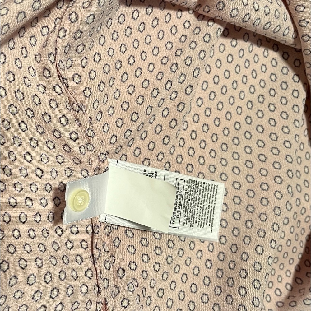 Gap Pink Patterned Blouse With Ruffles - image 6